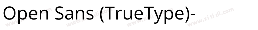 Open Sans (TrueType)字体转换